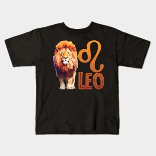 Leo the Lion Zodiac Sign Kids T-Shirt